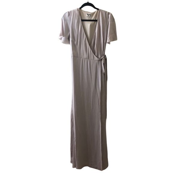 Show Me Your MuMu Noelle Wrap Maxi Dress Sz M - Picture 2 of 10